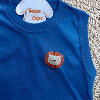 Conj. Regata Lion Florest e Bermuda - Azul Jeans